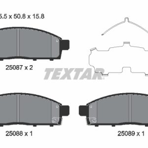 Placute frana MITSUBISHI L200 / TRITON platou / sasiu (KA_T, KB_T) 2.5 DI-D (KA4T) diesel 128 cai TEXTAR 2508703
