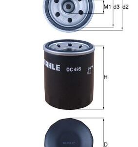 Filtru ulei MITSUBISHI COLT VI (Z3_A, Z2_A) 1.5 (Z23A) benzina 109 cai KNECHT OC 495