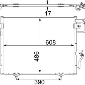 Condensator climatizare MITSUBISHI PAJERO CLASSIC (V2_W, V6_W, V7_W) 2.5 TD (V24W) diesel 115 cai MAHLE ORIGINAL AC 475 001S