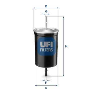 Filtru combustibil MITSUBISHI CARISMA (DA_) 1.8 16V GDI (DA2A) benzina 125 cai UFI 31.747.00