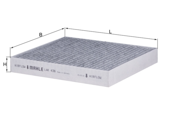 Filtru polen MITSUBISHI LANCER VIII (CY_A, CZ_A) 1.8 Flexfuel (CY3A, CY6A) Benzina/Etanol 140 cai MAHLE ORIGINAL LAK 436
