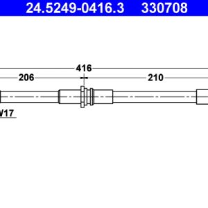 Furtun frana MITSUBISHI CARISMA (DA_) 1.6 (DA1A) benzina 95 cai ATE 24.5249-0416.3