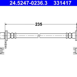 Furtun frana MITSUBISHI LANCER VIII (CY_A, CZ_A) 2.0 DI-D (CY8A) diesel 140 cai ATE 24.5247-0236.3