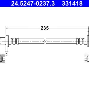 Furtun frana MITSUBISHI OUTLANDER II (CW_W) 2.0 4WD benzina 147 cai ATE 24.5247-0237.3