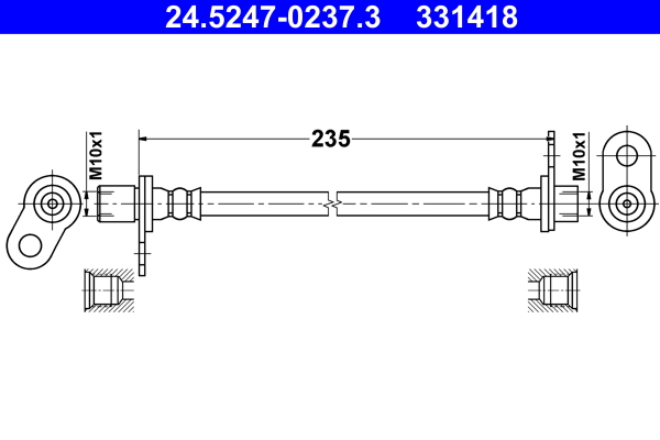 Furtun frana MITSUBISHI ASX (GA_W_) 2.0 MIVEC (GA2W) benzina 150 cai ATE 24.5247-0237.3
