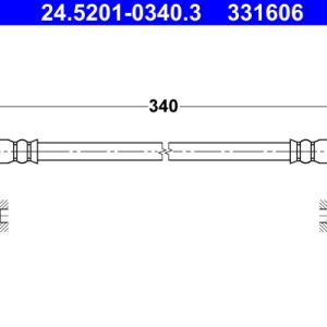 Furtun frana MITSUBISHI L200 / TRITON (KA_T, KB_T) 2.5 DI-D (KA4T) diesel 128 cai ATE 24.5201-0340.3