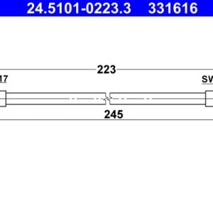 Furtun frana MITSUBISHI LANCER VIII (CY_A, CZ_A) 1.5 Bifuel Benzina/Autogaz (GPL) 109 cai ATE 24.5101-0223.3
