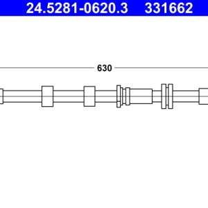 Furtun frana MITSUBISHI LANCER VIII (CY_A, CZ_A) 1.6 MIVEC benzina 117 cai ATE 24.5281-0620.3