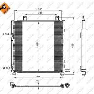 Condensator climatizare MITSUBISHI MIRAGE / SPACE STAR VI hatchback (A0_A) 1.0 (A05A) benzina 71 cai NRF 350221