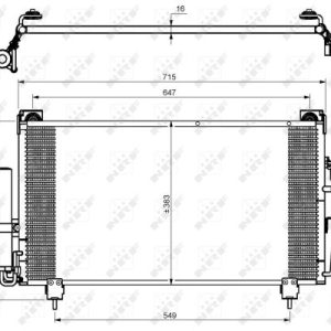 Condensator climatizare MITSUBISHI OUTLANDER I (CU_W) 2.0 4WD (CU2W) benzina 136 cai NRF 35755