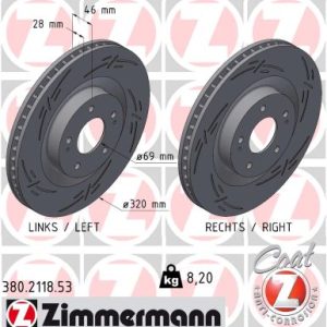 Disc frana MITSUBISHI ECLIPSE CROSS (GK_, GL_) 1.5 T-Mivec benzina 163 cai ZIMMERMANN 380.2118.53