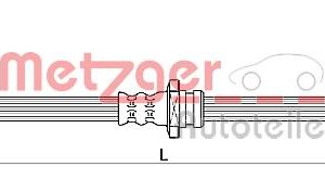 Furtun frana MITSUBISHI OUTLANDER I (CU_W) 2.4 HDD Mivec (CU5W) benzina 160 cai METZGER 4110639