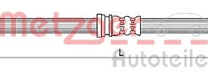 Furtun frana MITSUBISHI OUTLANDER II (CW_W) 2.2 DI-D 4WD diesel 140 cai METZGER 4110744