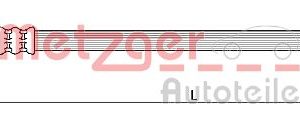 Furtun frana MITSUBISHI OUTLANDER II (CW_W) 2.2 DI-D diesel 177 cai METZGER 4110747