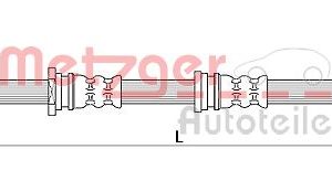 Furtun frana MITSUBISHI PAJERO CLASSIC (V2_W, V6_W, V7_W) 2.5 TD (V24W) diesel 115 cai METZGER 4110917