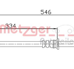 Furtun frana MITSUBISHI PAJERO CLASSIC (V2_W, V6_W, V7_W) 3.2 DI-D (V68W, V78W) diesel 170 cai METZGER 4110918
