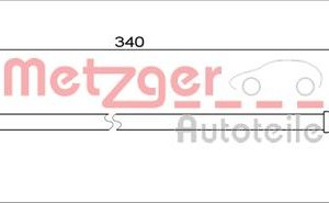 Furtun frana MITSUBISHI OUTLANDER III (GG_W, GF_W, ZJ, ZL, ZK) 2.0 Hybrid 4WD (GG2W) benzina/elector 200 cai METZGER 4111744