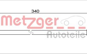 Furtun frana MITSUBISHI OUTLANDER III (GG_W, GF_W, ZJ, ZL, ZK) 2.0 Hybrid 4WD (GG2W) benzina/elector 200 cai METZGER 4111745
