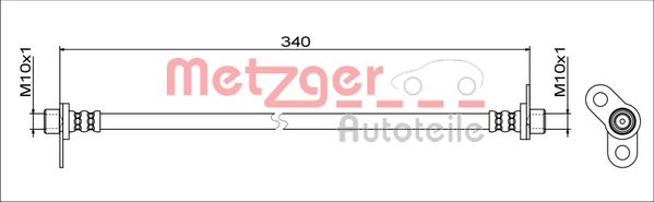 Furtun frana MITSUBISHI ASX (GA_W_) 2.0 MIVEC (GA2W) benzina 150 cai METZGER 4111745