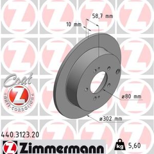 Disc frana MITSUBISHI OUTLANDER II (CW_W) 2.4 4WD (CW5W) benzina 170 cai ZIMMERMANN 440.3123.20