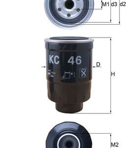 Filtru combustibil MITSUBISHI L 300 III caroserie (P0_V, P1_V, P2_V) 2.5 D (P05V, P15V) diesel 75 cai MAHLE ORIGINAL KC 46