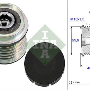 Fulie alternator MITSUBISHI CARISMA limuzina (DA_) 1.9 DI-D (DA5A) diesel 115 cai INA 535 0028 10