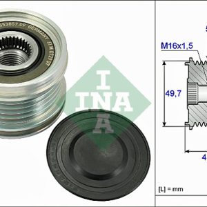 Fulie alternator MITSUBISHI COLT VI (Z3_A, Z2_A) 1.5 DI-D (Z39A) diesel 95 cai INA 535 0101 10
