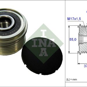 Fulie alternator MITSUBISHI OUTLANDER II (CW_W) 2.0 (CW4W) benzina 147 cai INA 535 0246 10