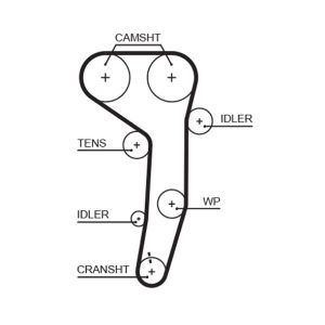 Curea de distributie MITSUBISHI LANCER VIII (CY_A, CZ_A) 2.0 DI-D (CY8A) diesel 140 cai GATES 5607XS