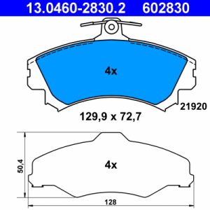 Placute frana MITSUBISHI CARISMA limuzina (DA_) 1.8 (DA2A) benzina 115 cai ATE 13.0460-2830.2