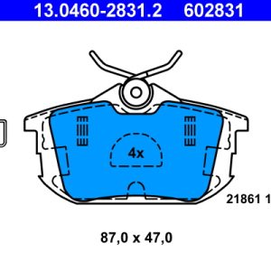 Placute frana MITSUBISHI CARISMA (DA_) 1.9 DI-D (DA5A) diesel 115 cai ATE 13.0460-2831.2