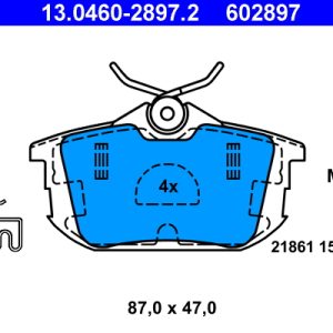 Placute frana MITSUBISHI COLT VI (Z3_A, Z2_A) 1.5 DI-D (Z39A) diesel 95 cai ATE 13.0460-2897.2