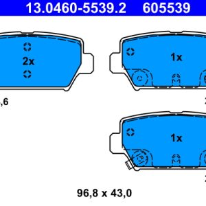 Placute frana MITSUBISHI ECLIPSE CROSS (GK_, GL_) 1.5 T-Mivec 4WD benzina 163 cai ATE 13.0460-5539.2
