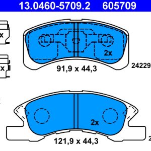 Placute frana MITSUBISHI MIRAGE VI limuzina (A1_A) 1.2 (A13A) benzina 80 cai ATE 13.0460-5709.2