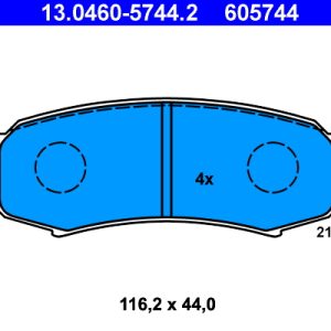 Placute frana MITSUBISHI PAJERO CLASSIC (V2_W, V6_W, V7_W) 3.2 DI-D (V68W, V78W) diesel 170 cai ATE 13.0460-5744.2