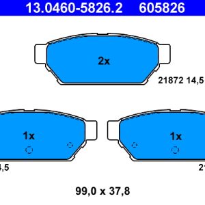Placute frana MITSUBISHI LANCER V Station Wagon (CB_W, CD_W) 2.0 D (CB8W) diesel 68 cai ATE 13.0460-5826.2