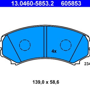 Placute frana MITSUBISHI GRANDIS (NA_W) 2.4 MIVEC (NA4W) benzina 177 cai ATE 13.0460-5853.2