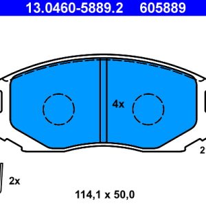 Placute frana MITSUBISHI LANCER VI (CJ_, CP_) 1.3 12V (CK1A) benzina 75 cai ATE 13.0460-5889.2