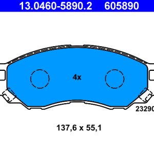 Placute frana MITSUBISHI L400 bus (PD_W, PC_W, PA_V, PB_V, PA_W) 2.0 (PA3W) benzina 113 cai ATE 13.0460-5890.2