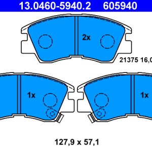 Placute frana MITSUBISHI L200 (K3_T, K2_T, K1_T, K0_T) 2.0 4WD benzina 86 cai ATE 13.0460-5940.2
