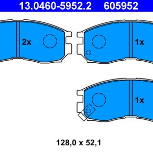Placute frana MITSUBISHI LANCER V Station Wagon (CB_W, CD_W) 1.6 16V 4WD (CD4W) benzina 113 cai ATE 13.0460-5952.2