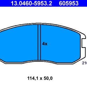 Placute frana MITSUBISHI COLT IV (CA_A) 1.6 GLXi 16V (CA4A) benzina 113 cai ATE 13.0460-5953.2