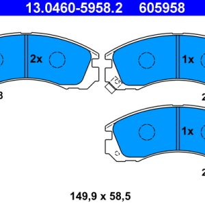 Placute frana MITSUBISHI GALANT VIII (EA_) 2.5 Type S (EC5A) benzina 205 cai ATE 13.0460-5958.2