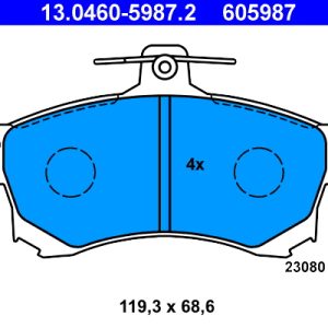 Placute frana MITSUBISHI CARISMA (DA_) 1.6 (DA1A) benzina 90 cai ATE 13.0460-5987.2