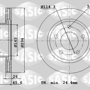 Disc frana MITSUBISHI ASX (GA_W_) 1.8 DI-D 4WD (GA6W) diesel 150 cai SASIC 6100035