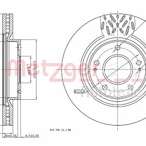 Disc frana MITSUBISHI GRANDIS (NA_W) 2.0 DI-D (NA8W) diesel 140 cai METZGER 6110250