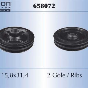 Fulie curea arbore cotit MITSUBISHI L200 (K7_T, K6_T, K5_T) 2.5 TD 4WD (K74T) diesel 99 cai MALO 658072