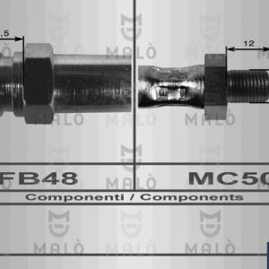 Furtun frana MITSUBISHI LANCER F (A15_) 1.2 GLX (A171) benzina 55 cai MALO 80045