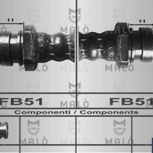 Furtun frana MITSUBISHI L200 (K7_T, K6_T, K5_T) 2.4 4WD (K75T) benzina 132 cai MALO 80394