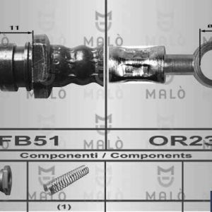 Furtun frana MITSUBISHI GALANT VIII combi (EA_, EC_) 2.0 (EA2W) benzina 133 cai MALO 80606